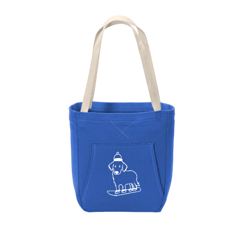 Snowboarding Puppy Sweater Tote Bag - Limited edition (only 2 left)