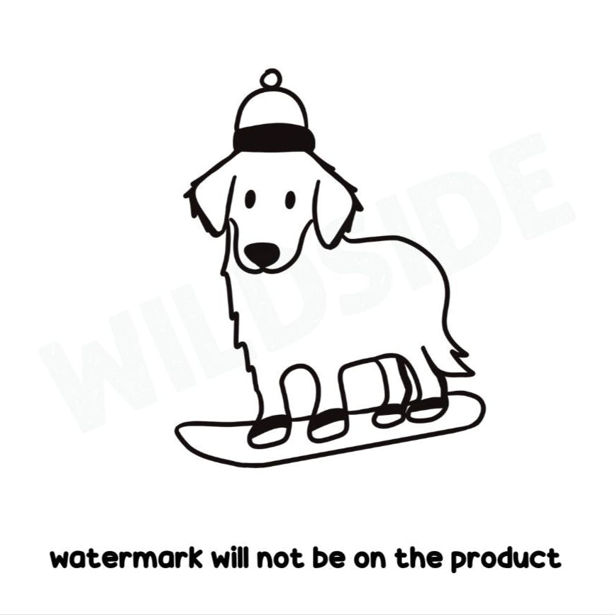 Snowboarding Puppy Beanie- only 1 left!