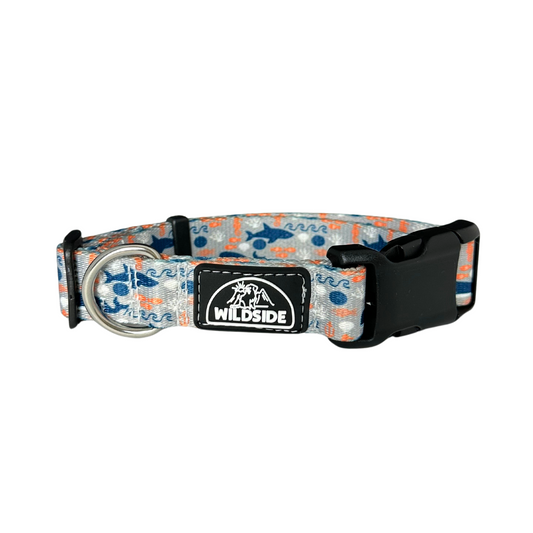 Ocean Sharks Rust Proof Dog Collar