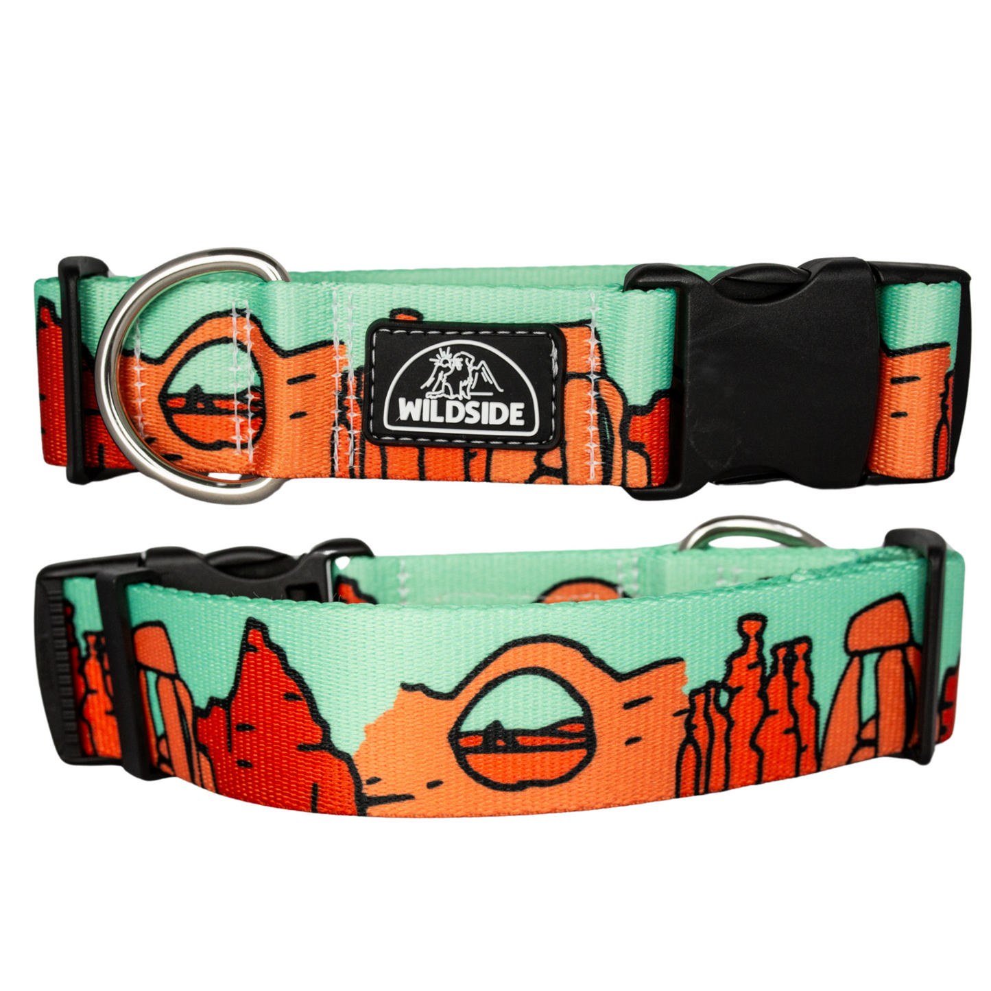 utah national park, waterproof dog collar, rust proof dog collar, dog friendly national parks, wide dog collars, strong dog collar, durable dog collar