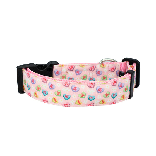 Anti Valentine Candy Hearts Durable Dog Collar