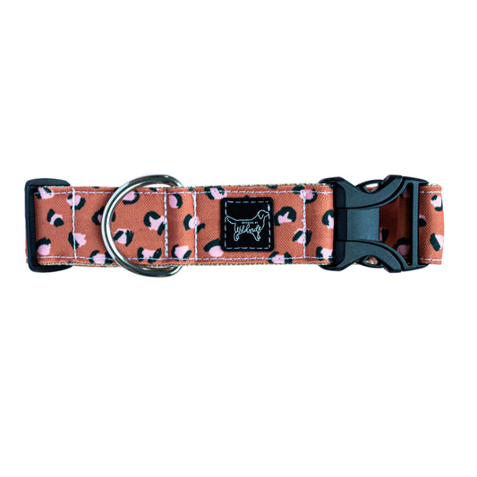 Rust & Pink Cheetah - Eco Canvas Collar