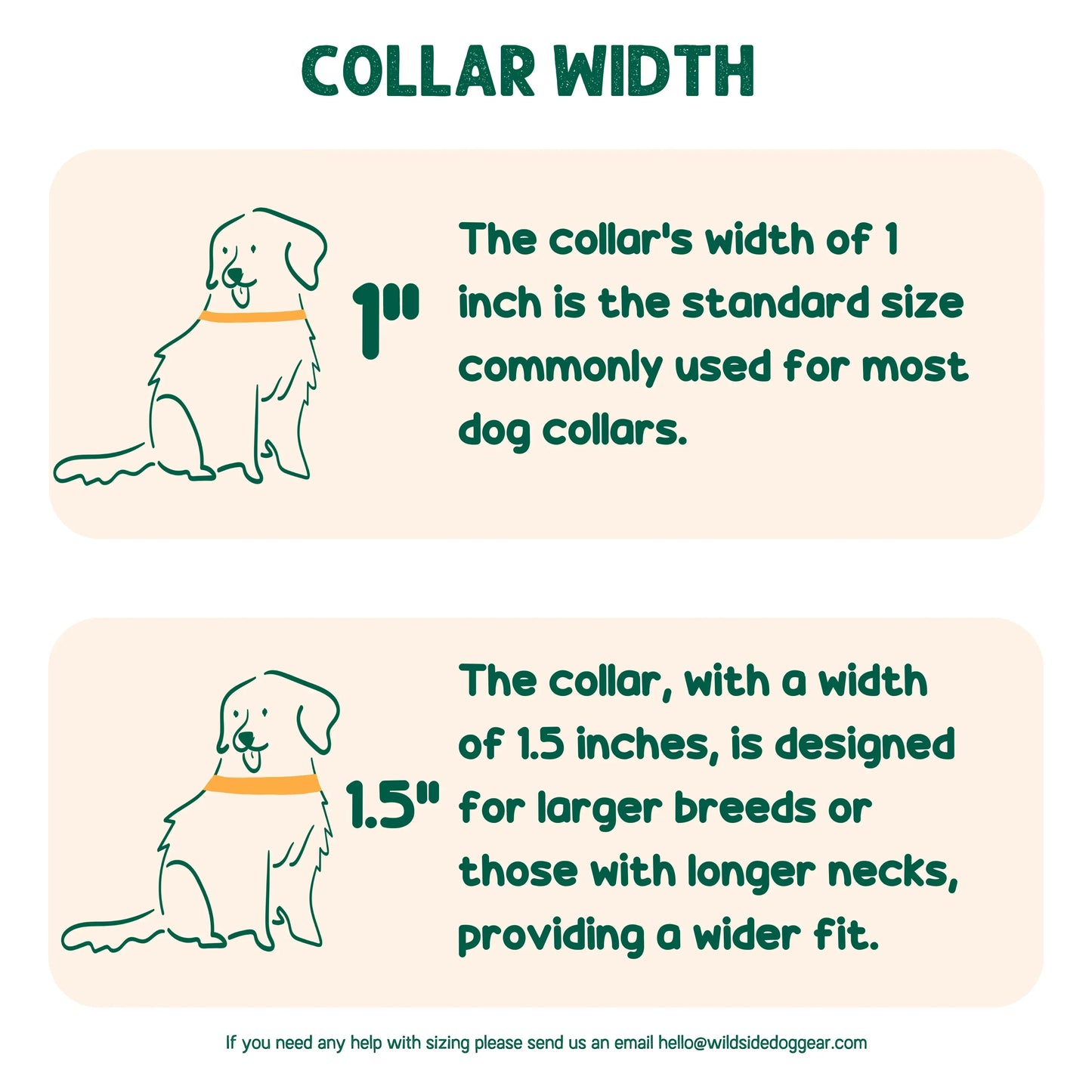 Free Kisses Mistletoe (Cream) Water Resistant Dog Collar