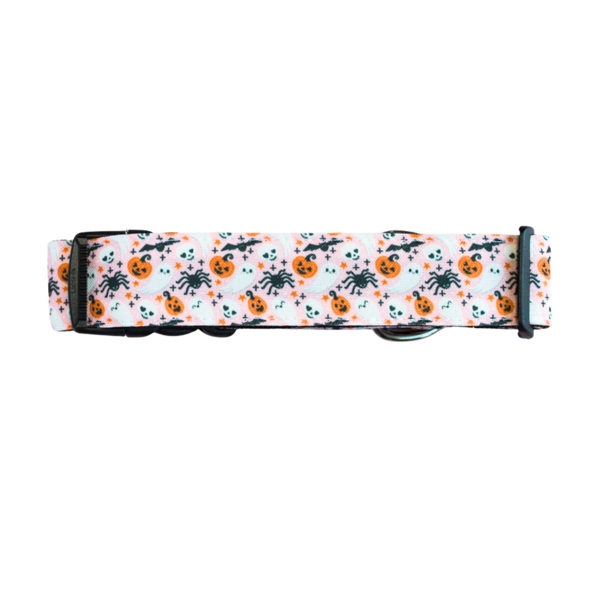 Dog collar with floral pattern on a white background