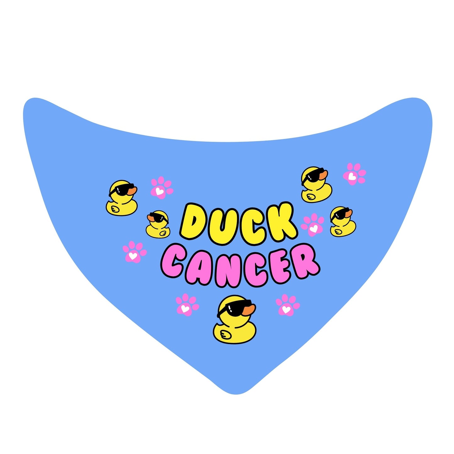 Duck Cancer Dog Bandana- Blue