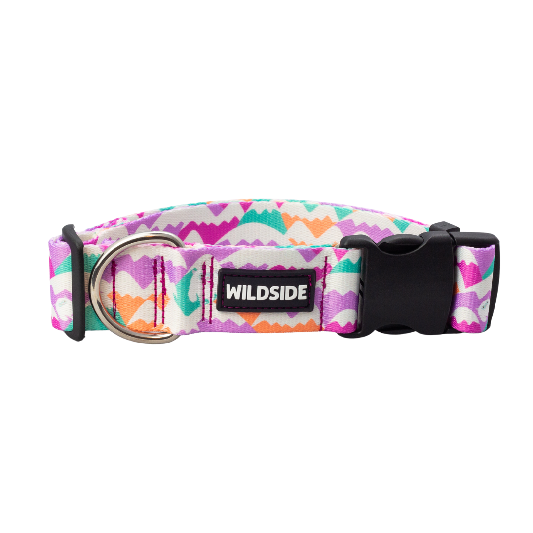 Yeti in the Alps (Purple Version) Rust Proof Dog Collar