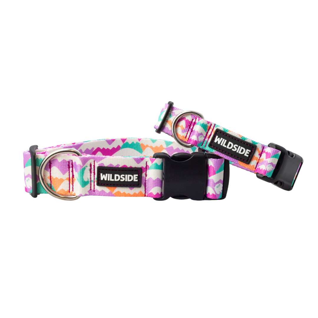 Yeti in the Alps (Purple Version) Rust Proof Dog Collar
