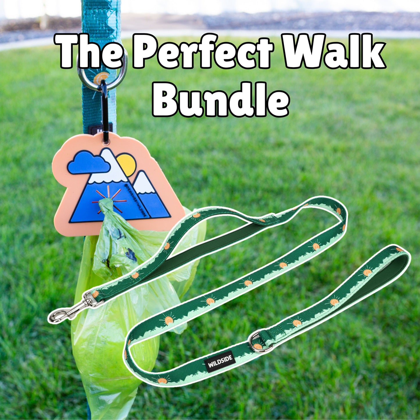 Tahoma Peak Leash + Poop Bag Holder Bundle -