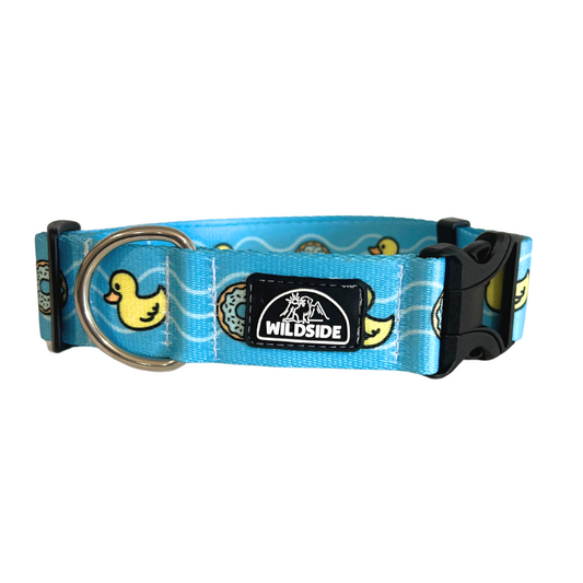 Duck N Donuts Water-Resistant Dog Collar (blue)