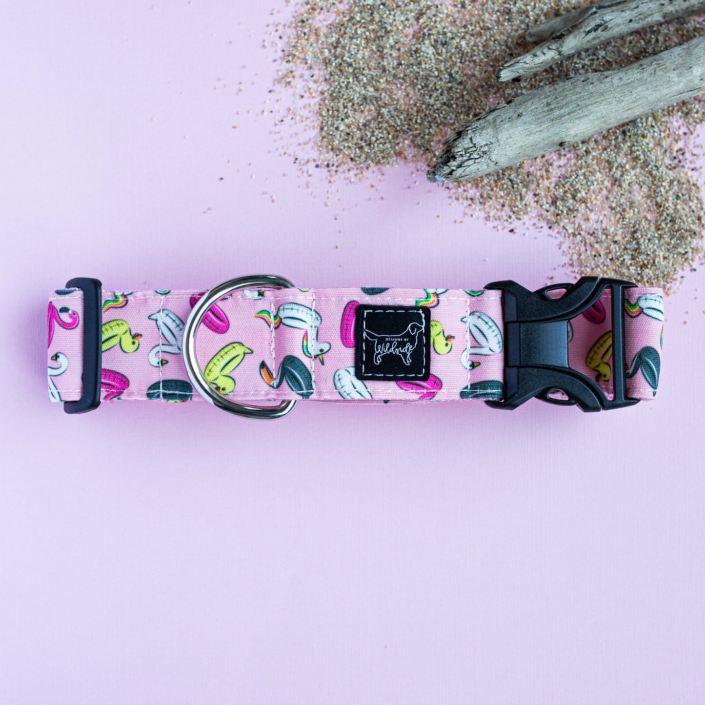 Rubber Duckie & Friends- Eco Canvas Collar (pink)