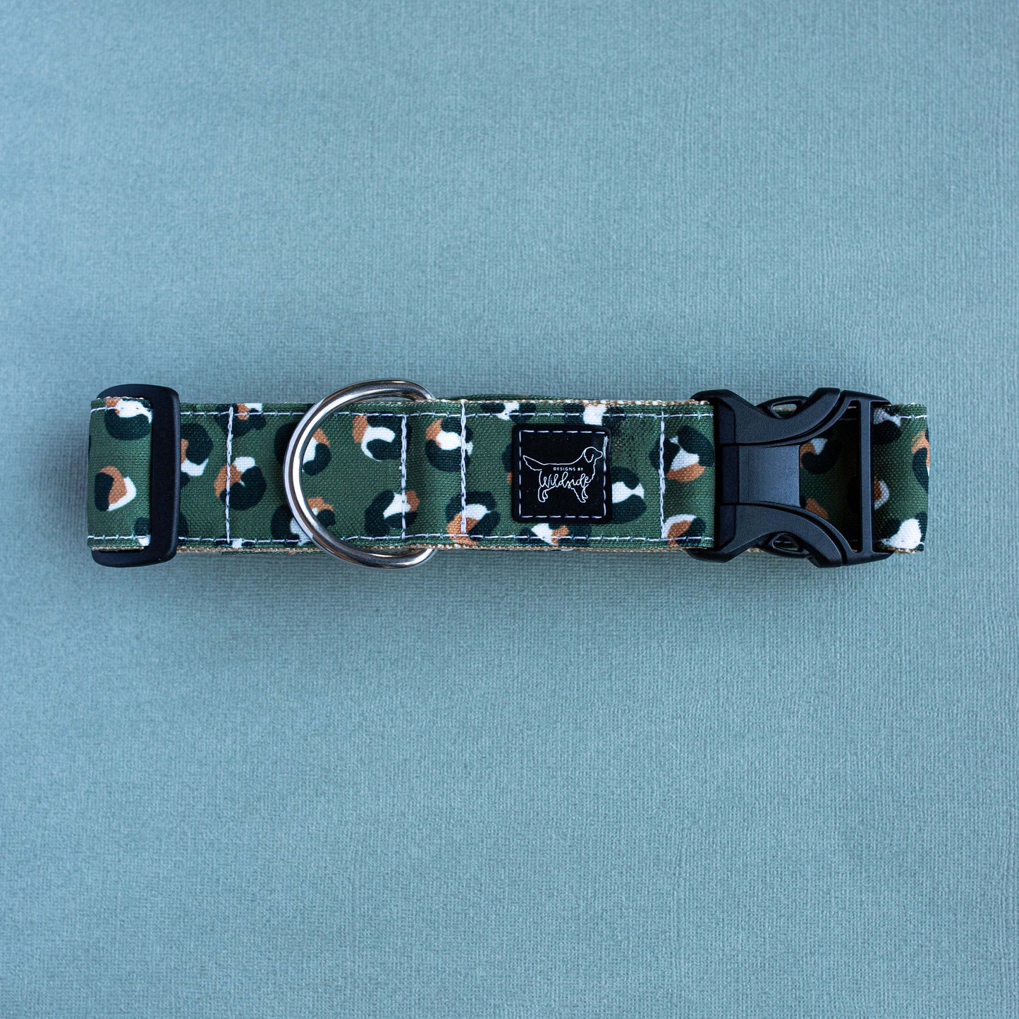 Olive Cheetah - Eco Canvas Collar