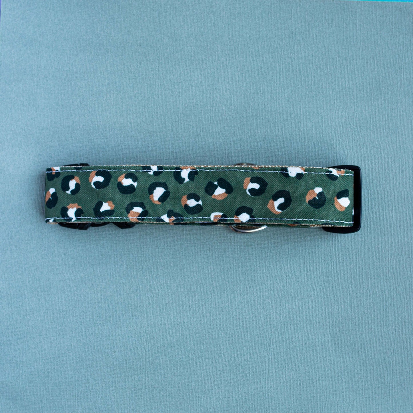Olive Cheetah - Eco Canvas Collar