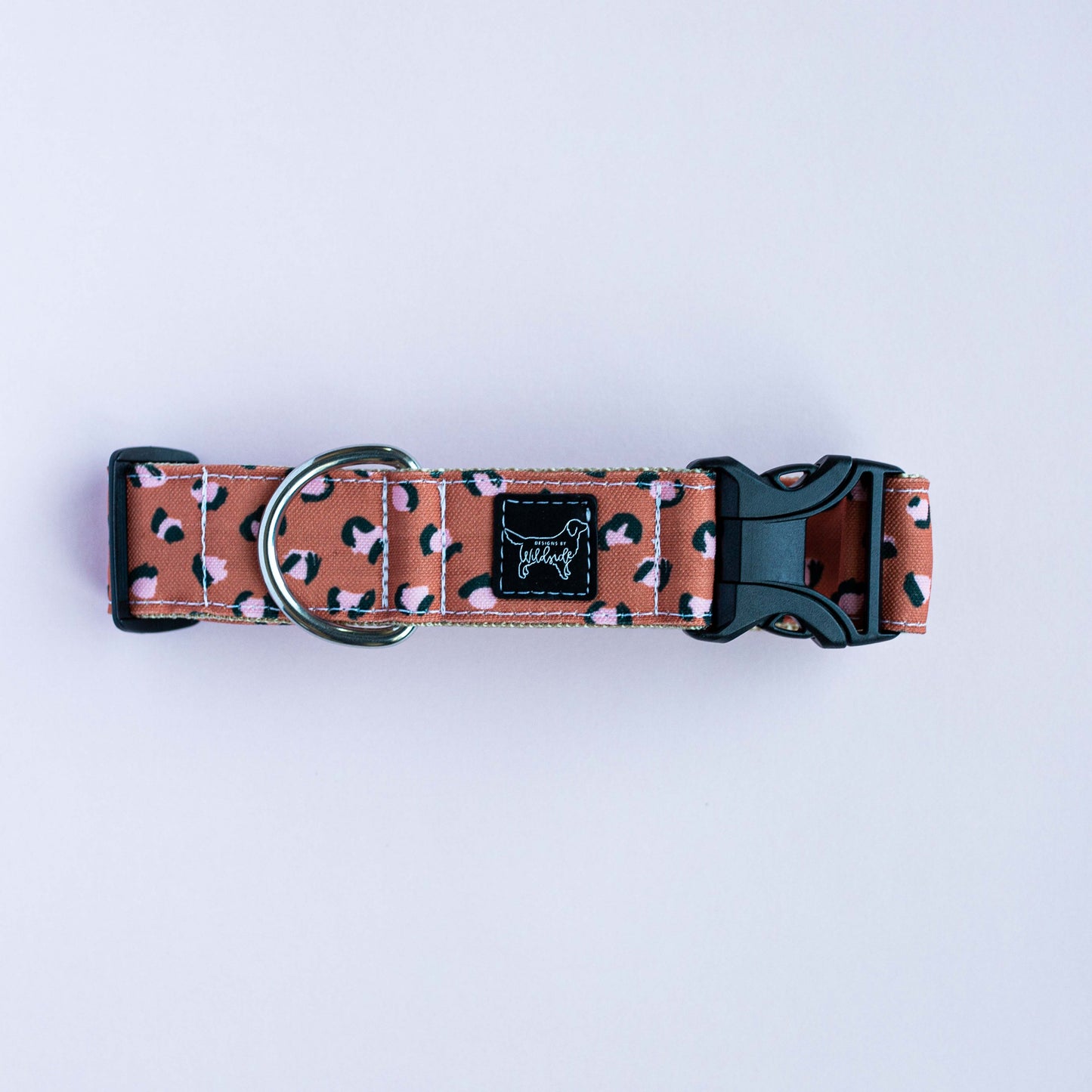 Rust & Pink Cheetah - Eco Canvas Collar