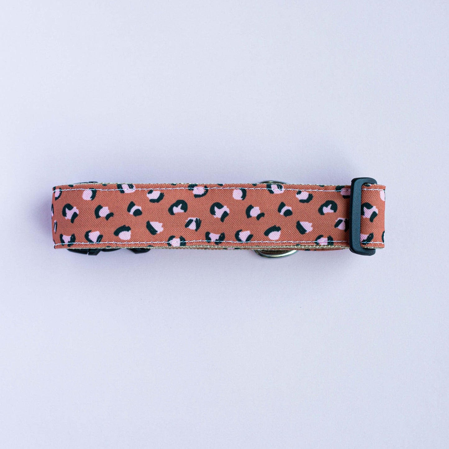 Rust & Pink Cheetah - Eco Canvas Collar