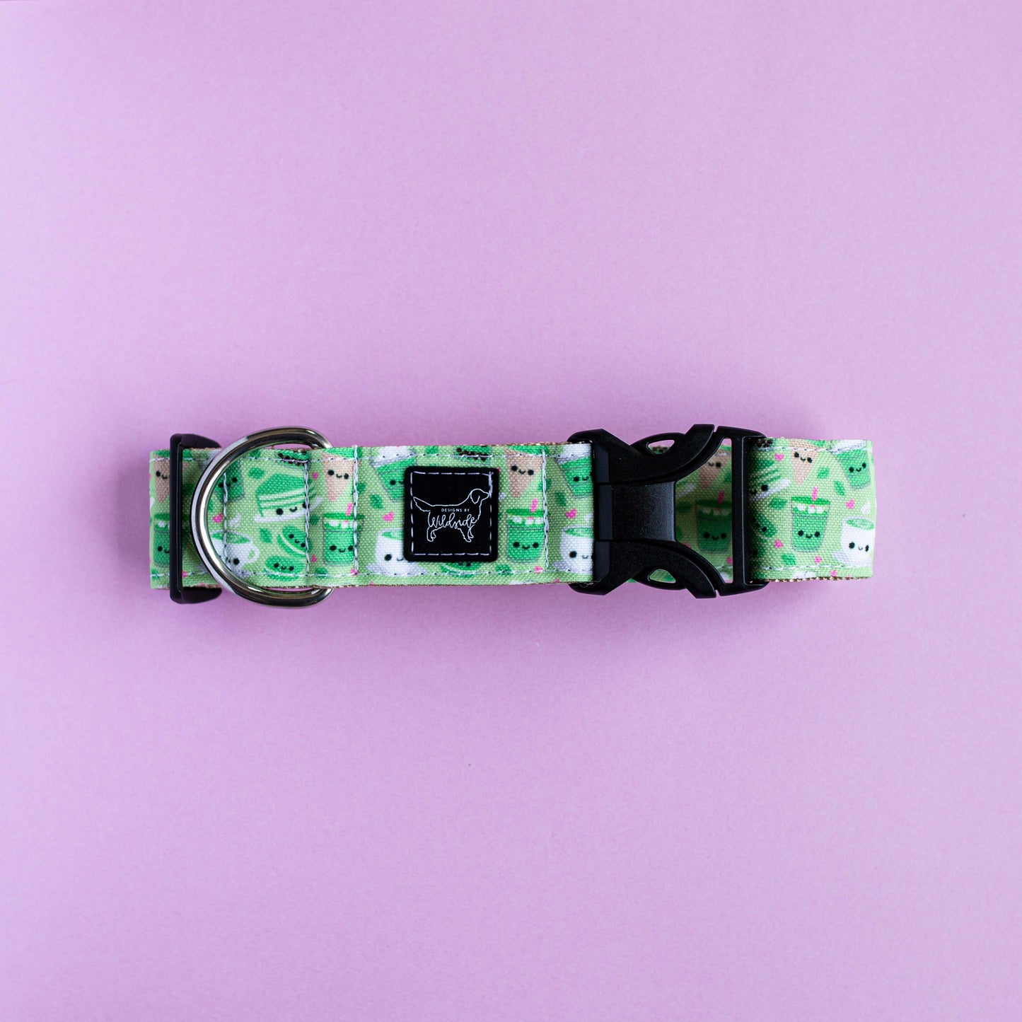 Kawaii Matcha Eco Canvas Collar ( Green )