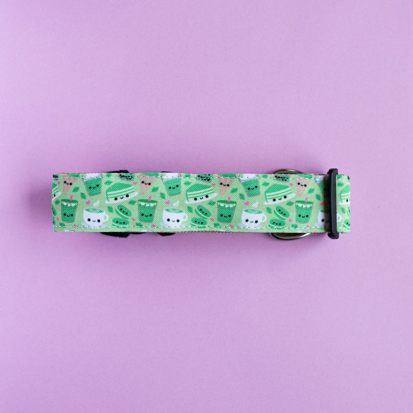 Kawaii Matcha Eco Canvas Collar ( Green )