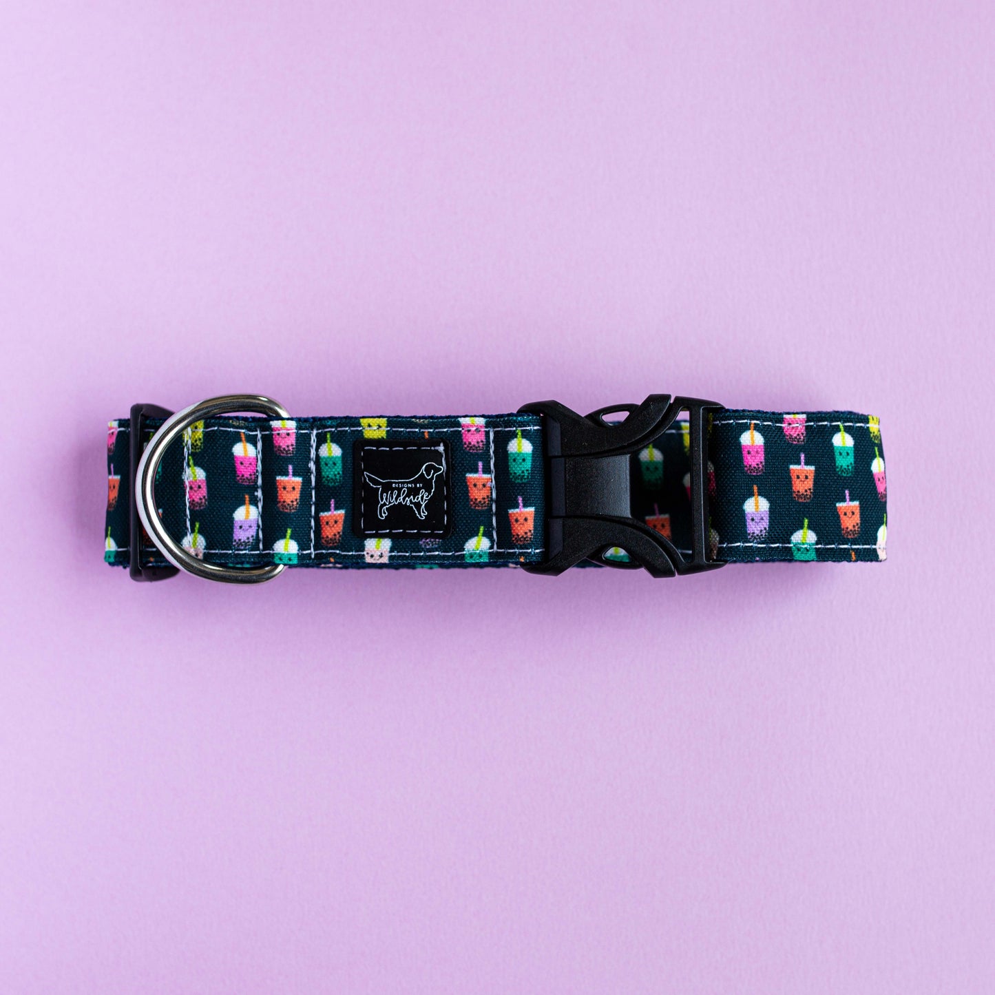Navy Blue Boba Eco Canvas Collar