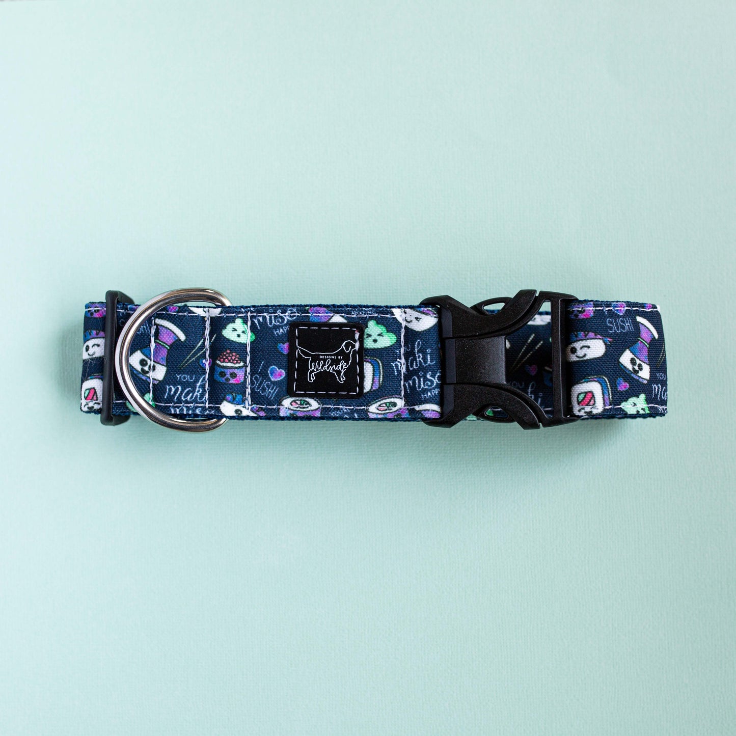 You Maki Miso Happy Sushi Eco Canvas Collar ( Navy )