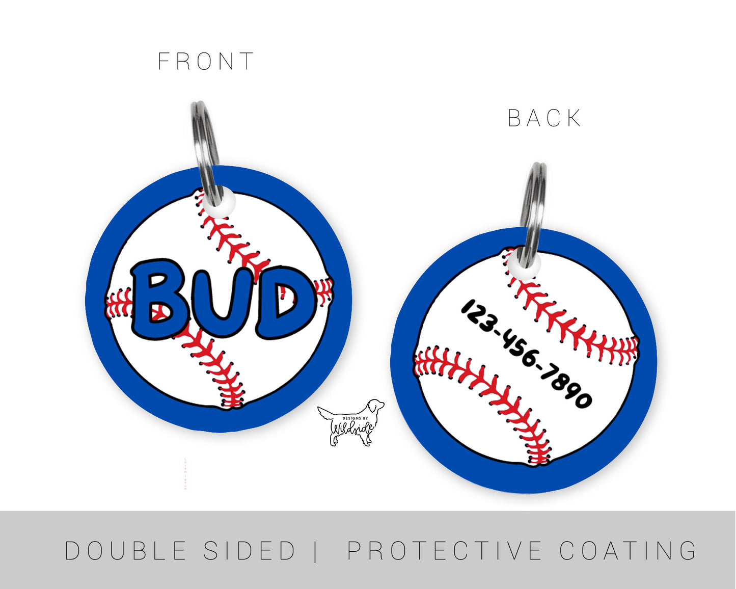 Baseball Custom Dog ID Tag
