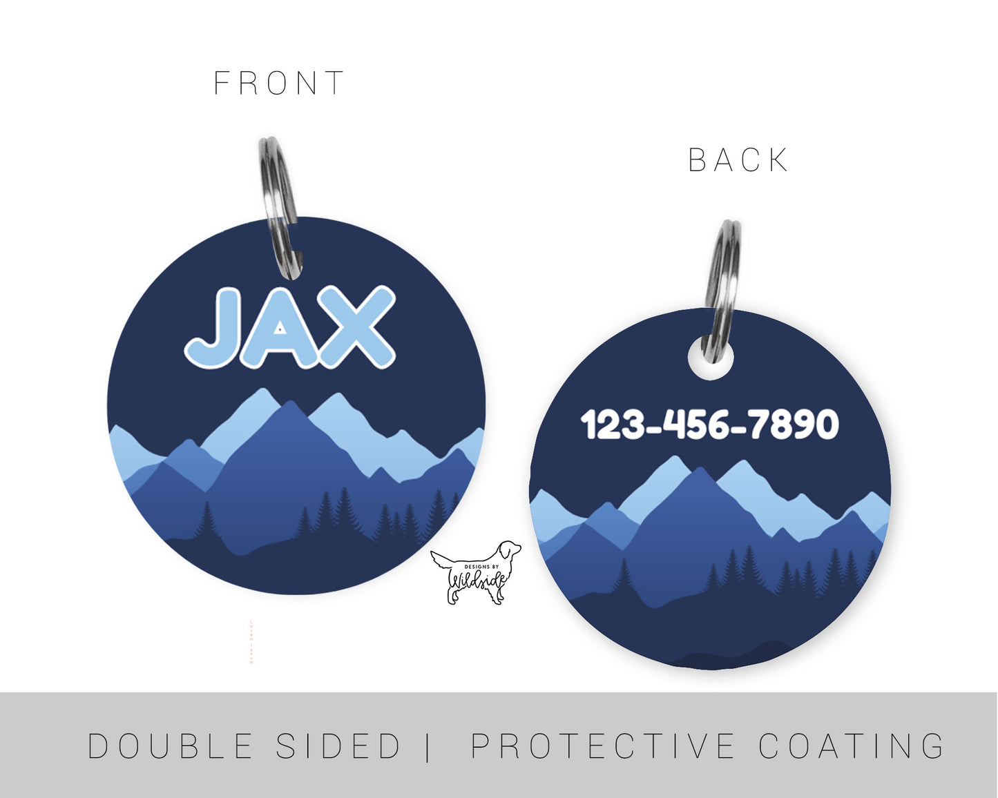 Blue Ridge Mountains Custom Dog ID Tag