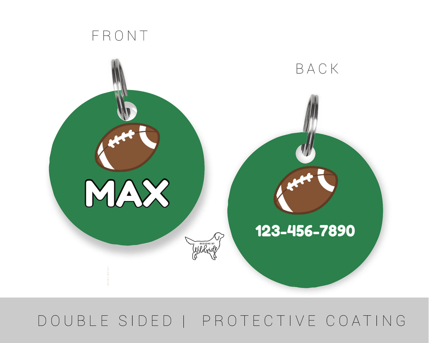 Football Custom Dog ID Tag