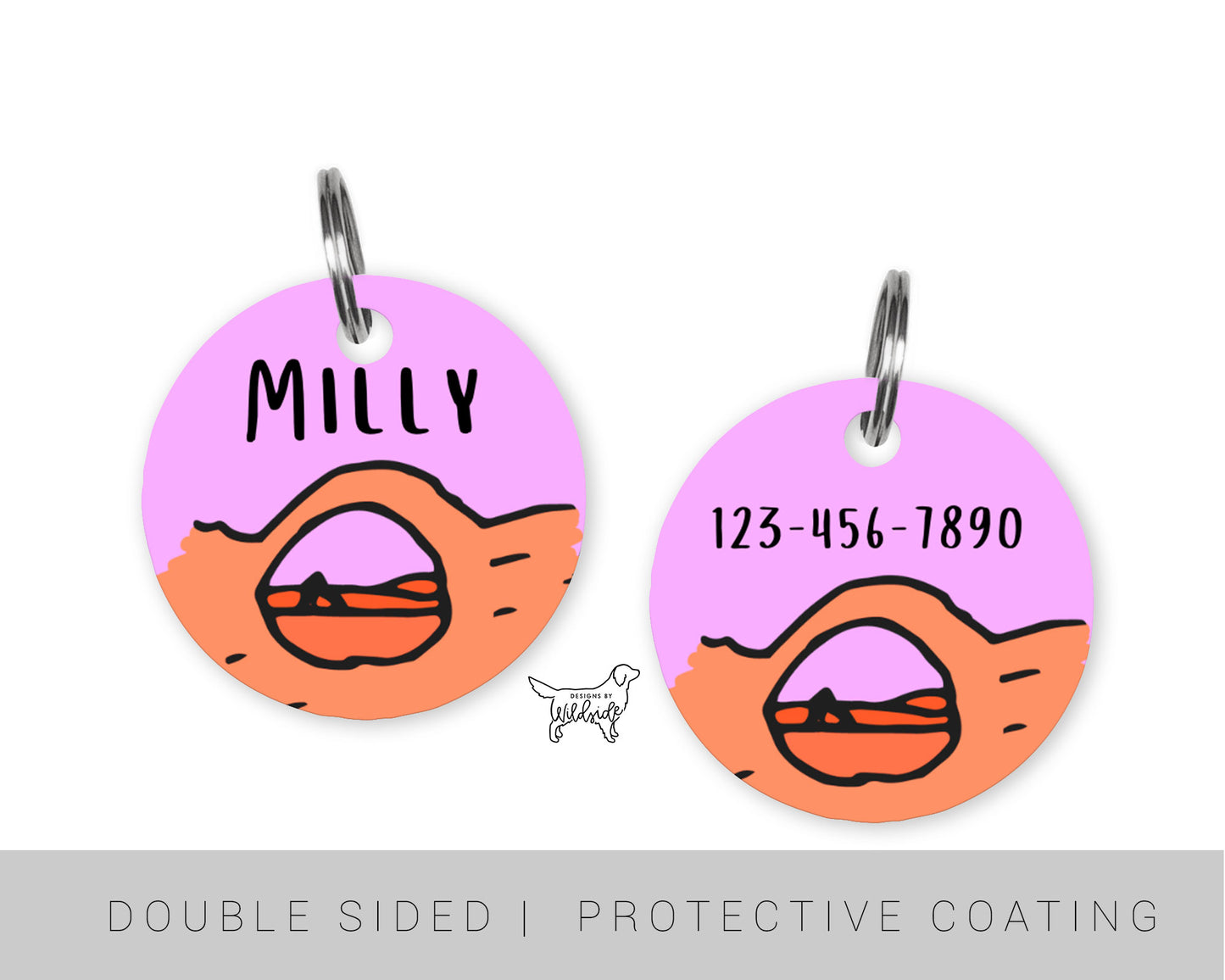 We Love Utah! Custom Dog ID Tag (Lilac)
