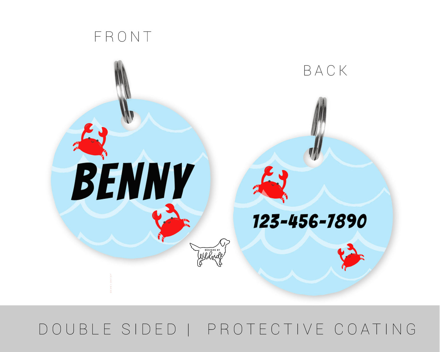 Captain Crabby Custom Dog ID Tag