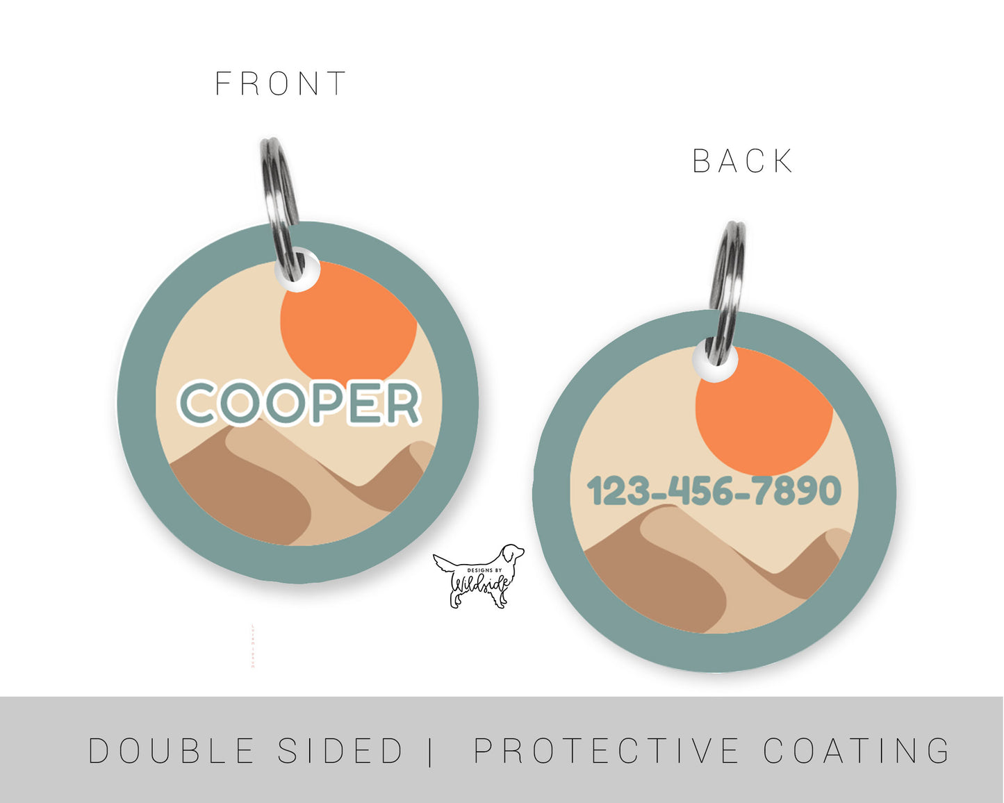 Sage Desert Custom Dog ID Tag