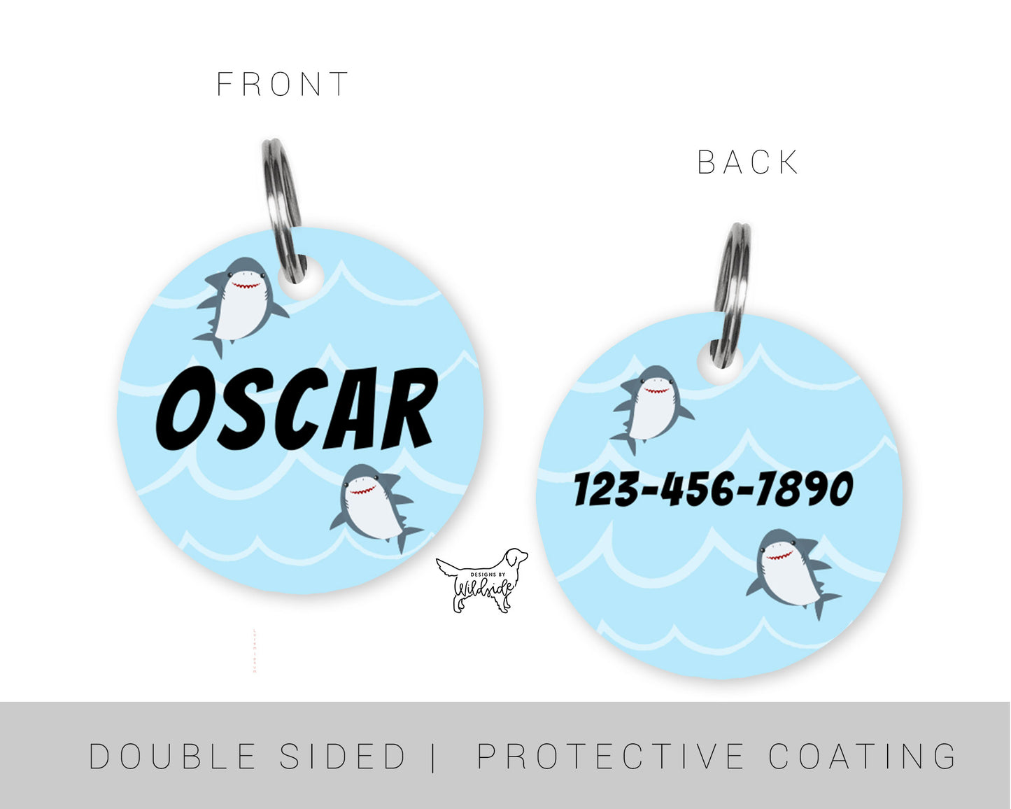 Shark Friends Custom Dog ID Tag