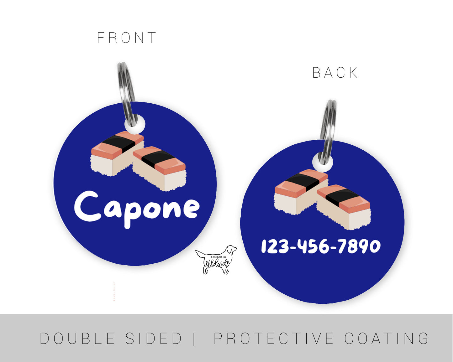 Spam Musubi Custom Dog ID Tag