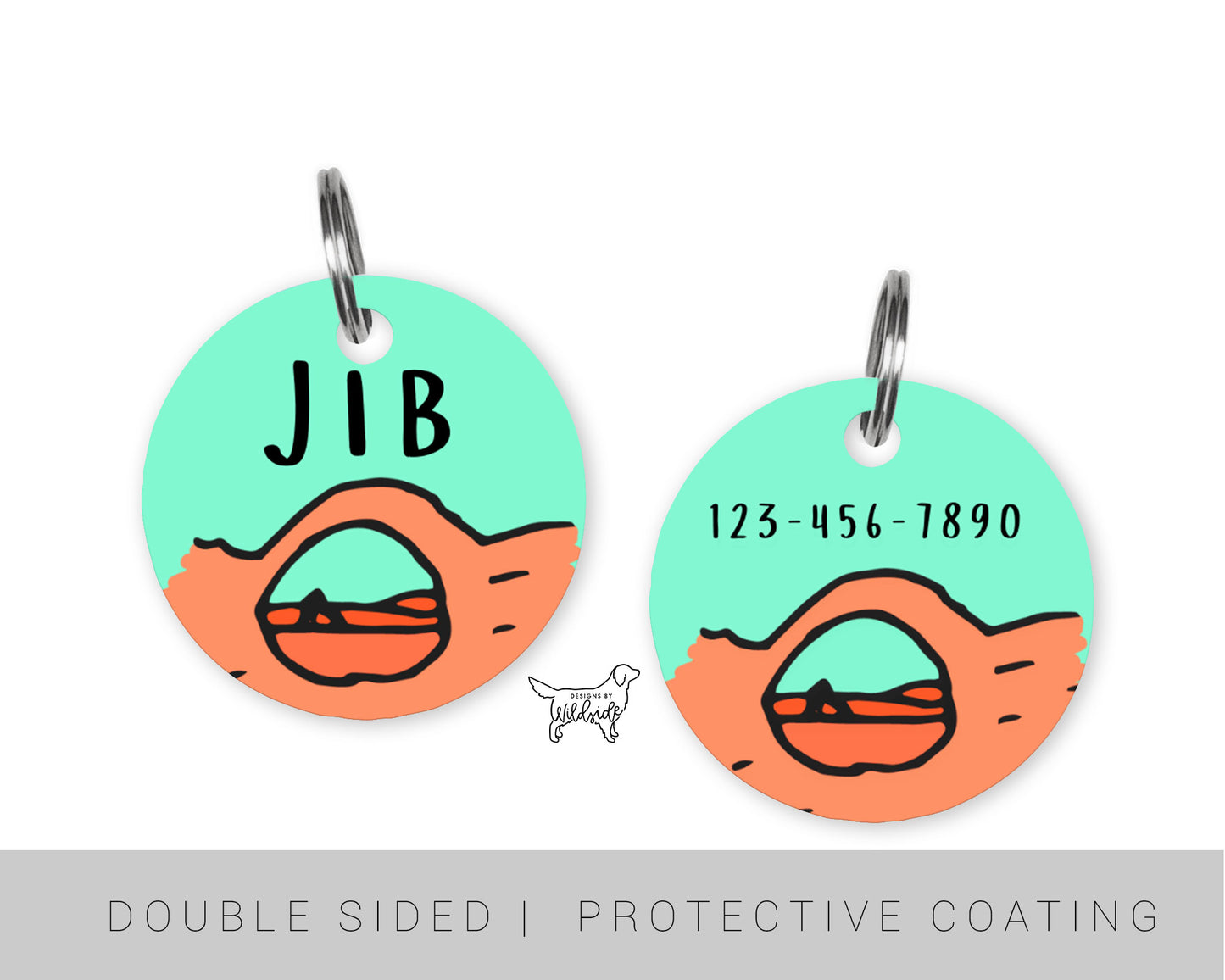 We Love Utah! Custom Dog ID Tag ( Mint )