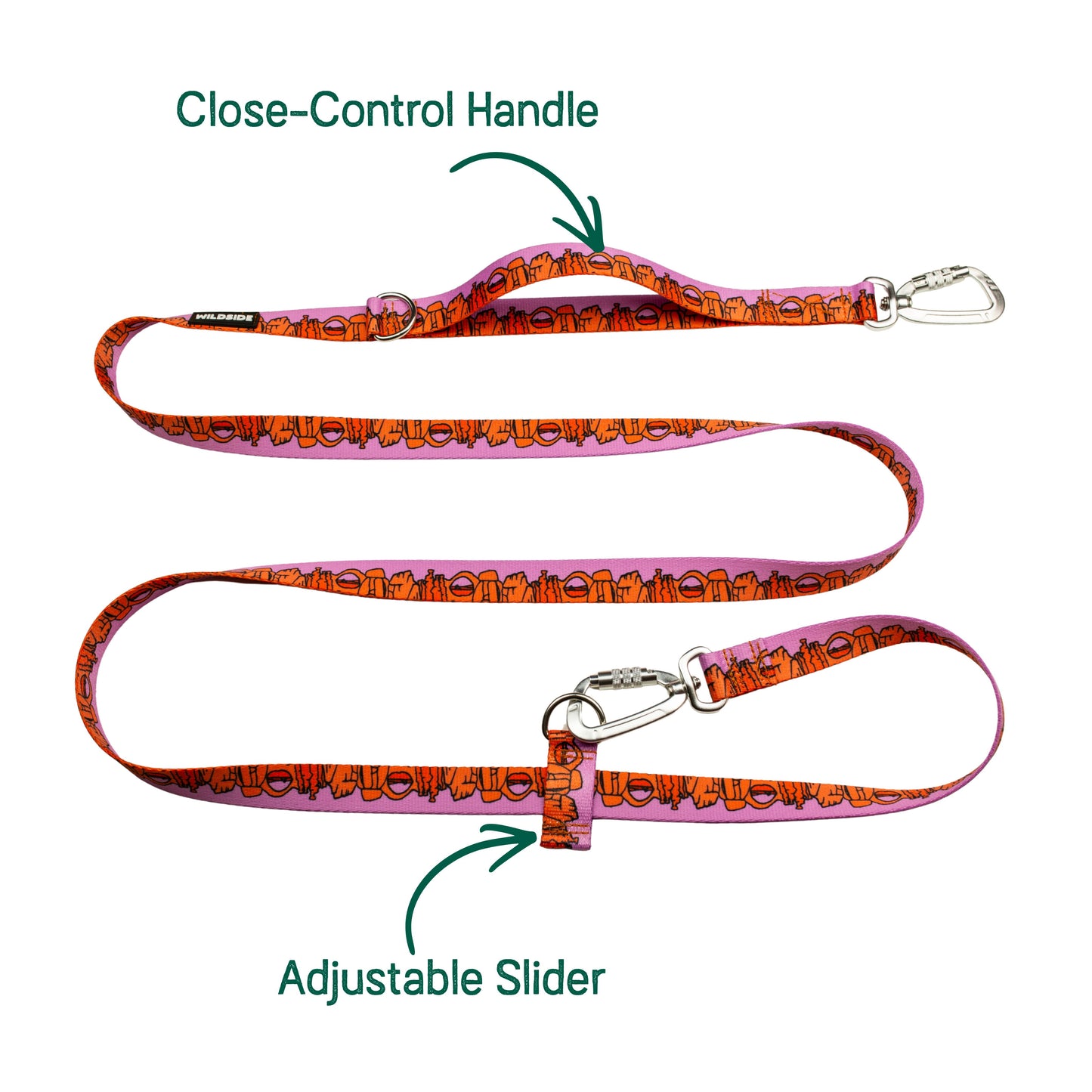 We Love Utah (lilac) Hands-Free Cross Body Dog Leash – Utah National Parks Inspired | 4-Way Adjustable