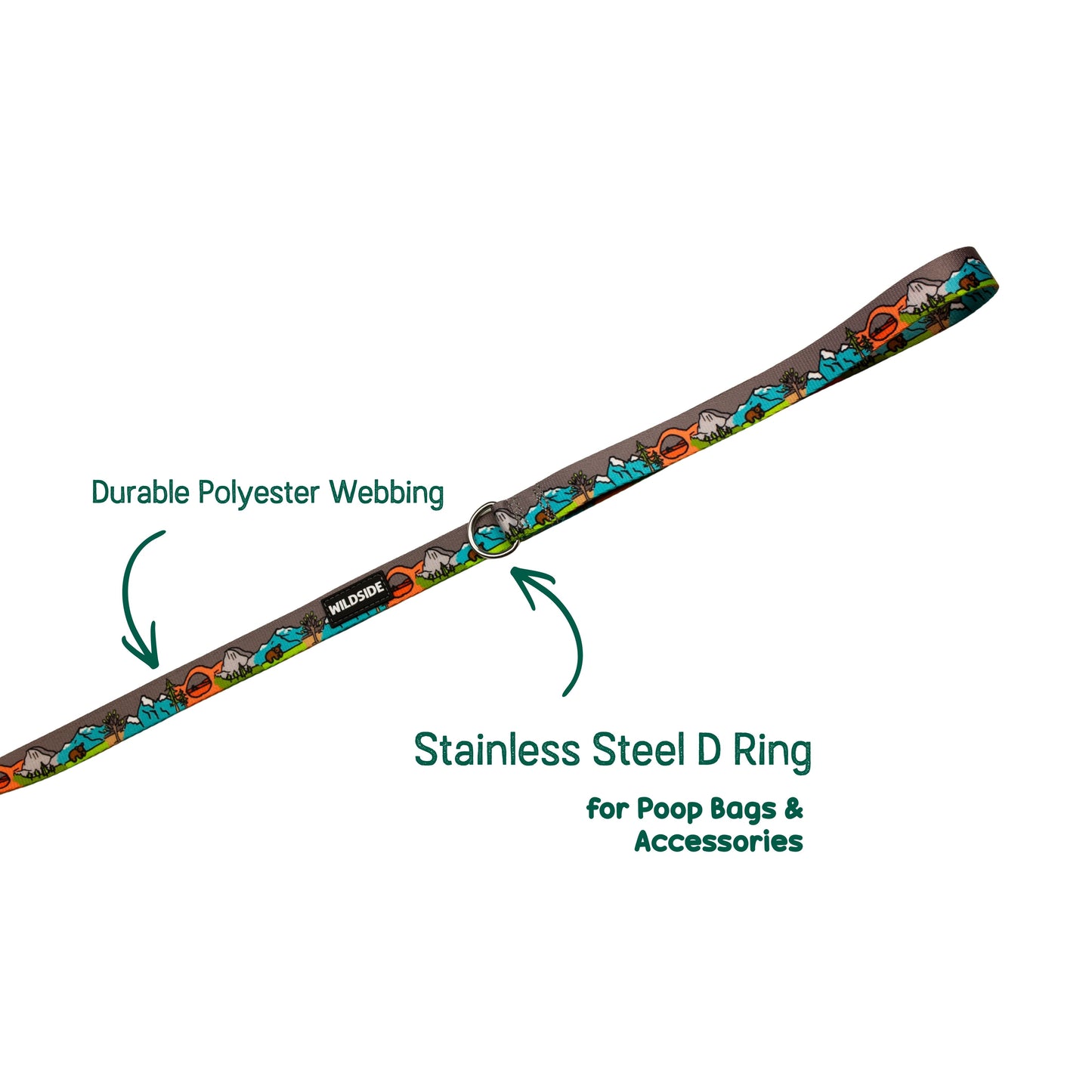 The Great National Parks Dog Leash with Traffic Handle - 6 Ft Rust Proof Adventure Leash