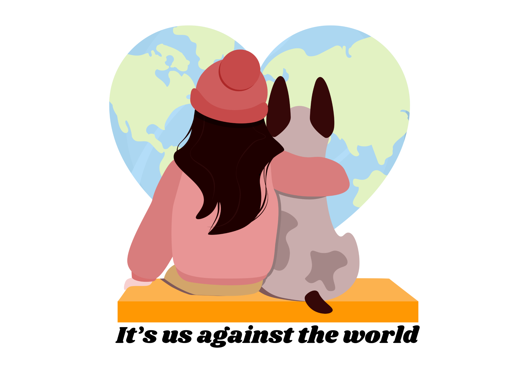 It's Us Against The World Sticker