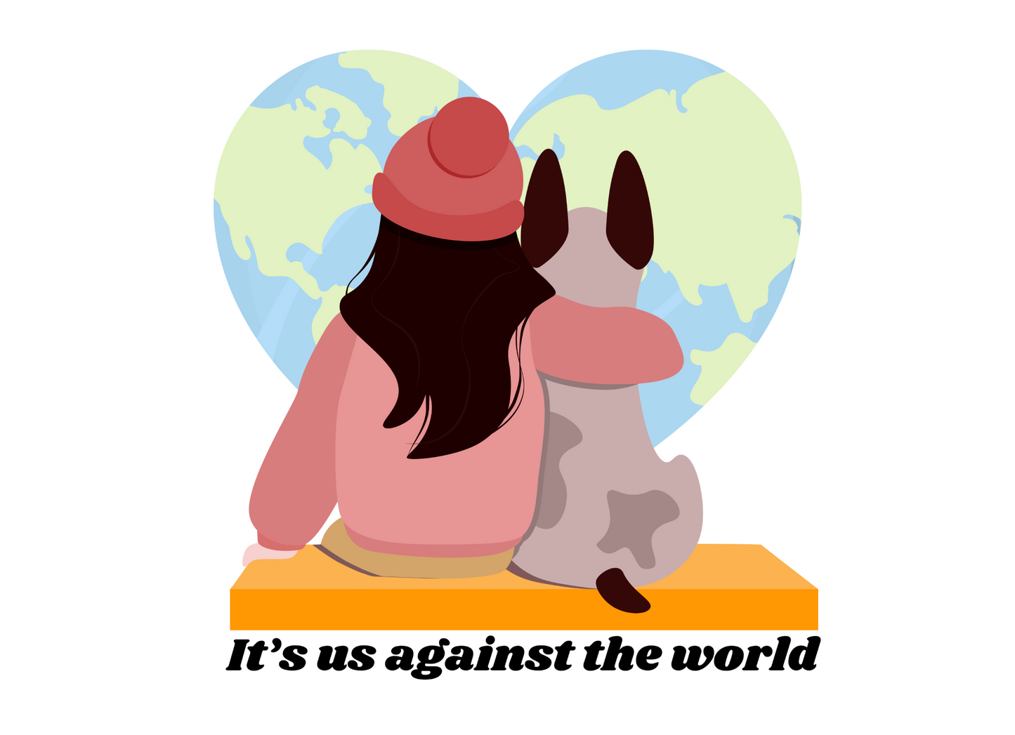 It's Us Against The World Sticker
