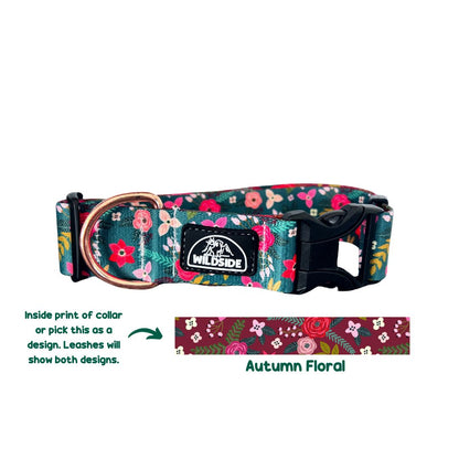 Falling For Flowers Rust Proof Dog Collar