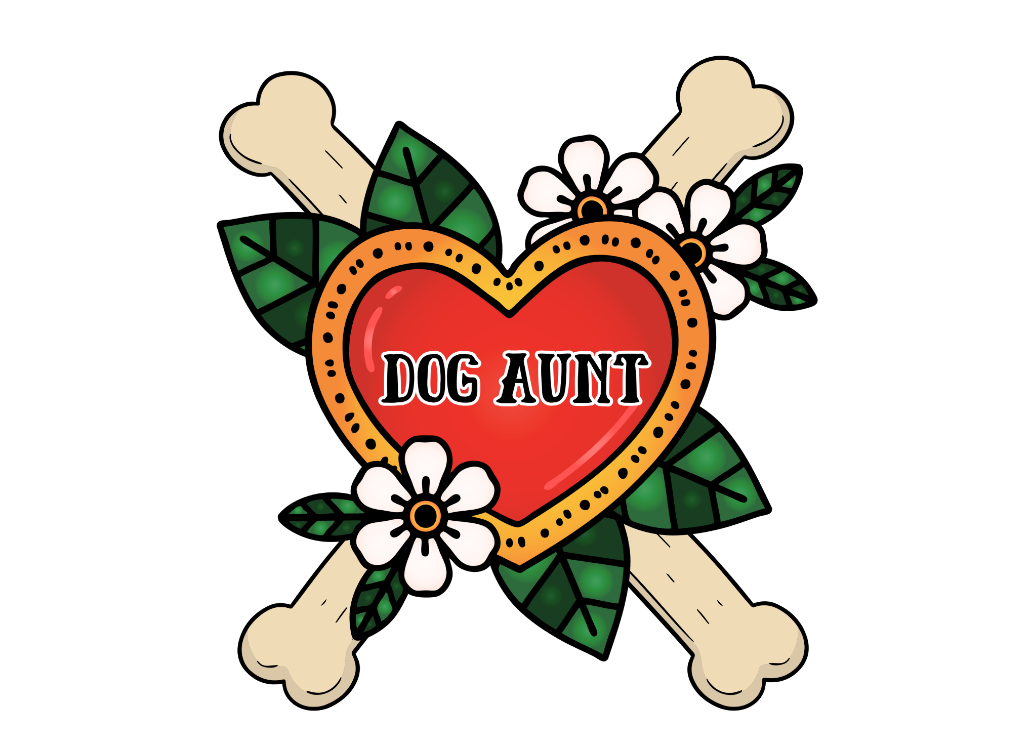 Badass Dog Aunt Sticker