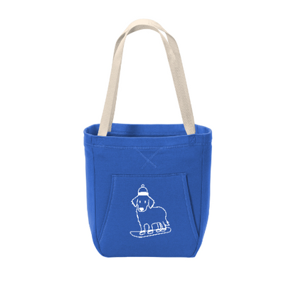 Snowboarding Puppy Sweater Tote Bag - Limited edition (only 2 left)