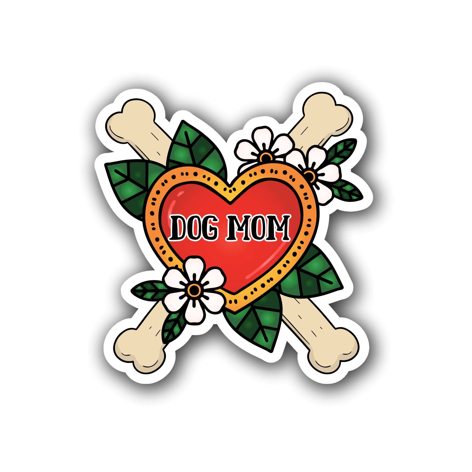 Badass Dog Mom Sticker