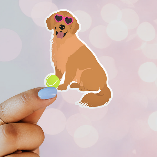 Ball is Life Golden Retriever Sticker