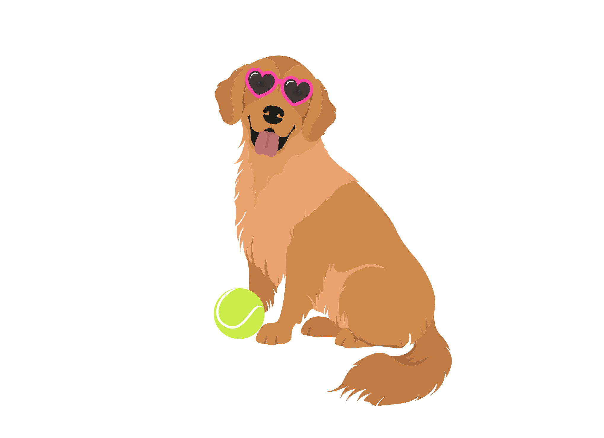 Ball is Life Golden Retriever Sticker