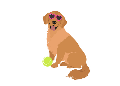 Ball is Life Golden Retriever Sticker