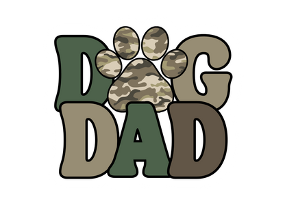 Dog Dad Camo Sticker