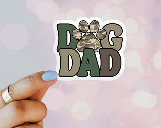 Dog Dad Camo Sticker