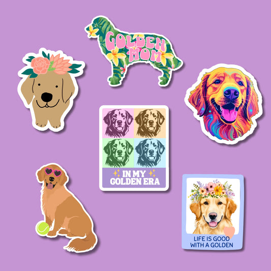 Golden Bc Sticker Sticker Pack β Wildside Dog Gear