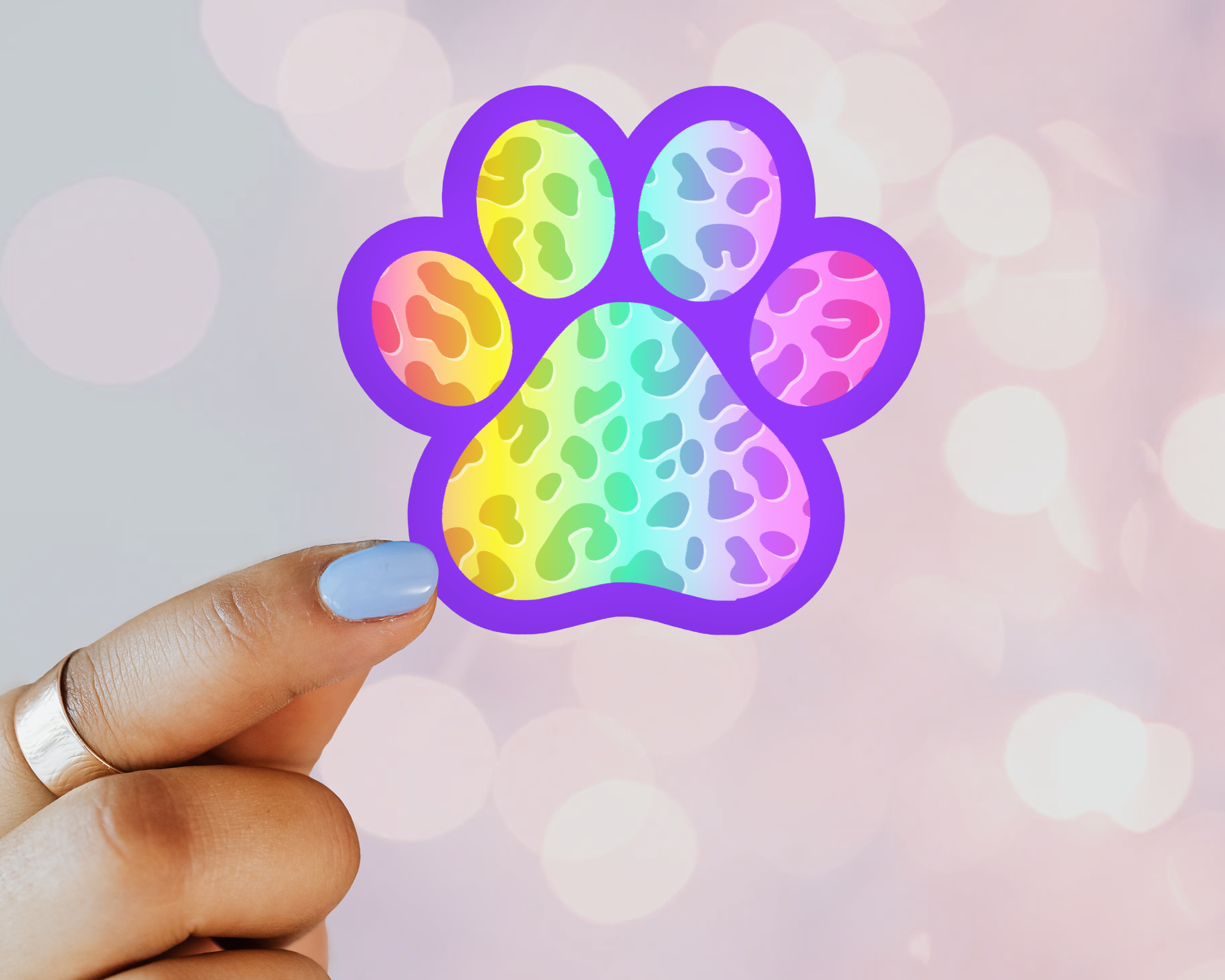 Lisa Frank Dog Paw Inspired