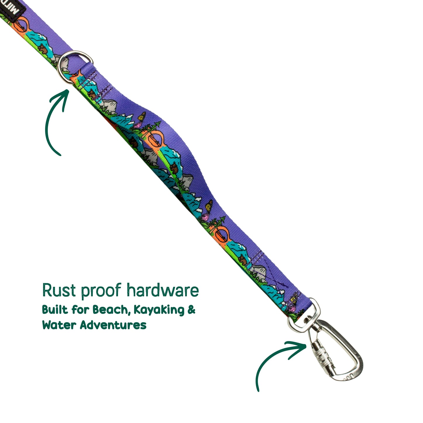 National Barkie Hands-Free Cross Body Dog Leash – Utah National Parks Inspired | 4-Way Adjustable