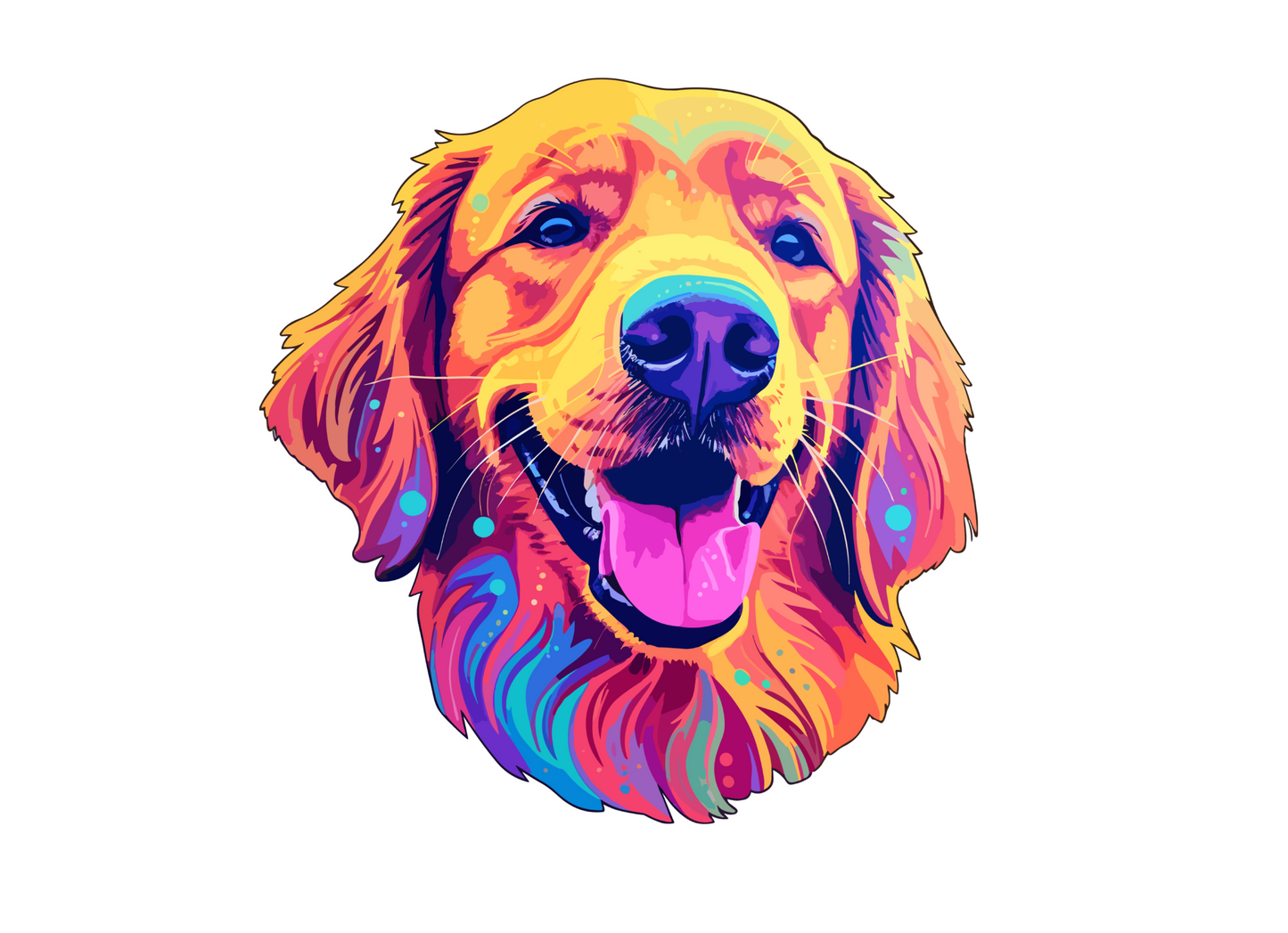 Rainbow Golden Smile Sticker
