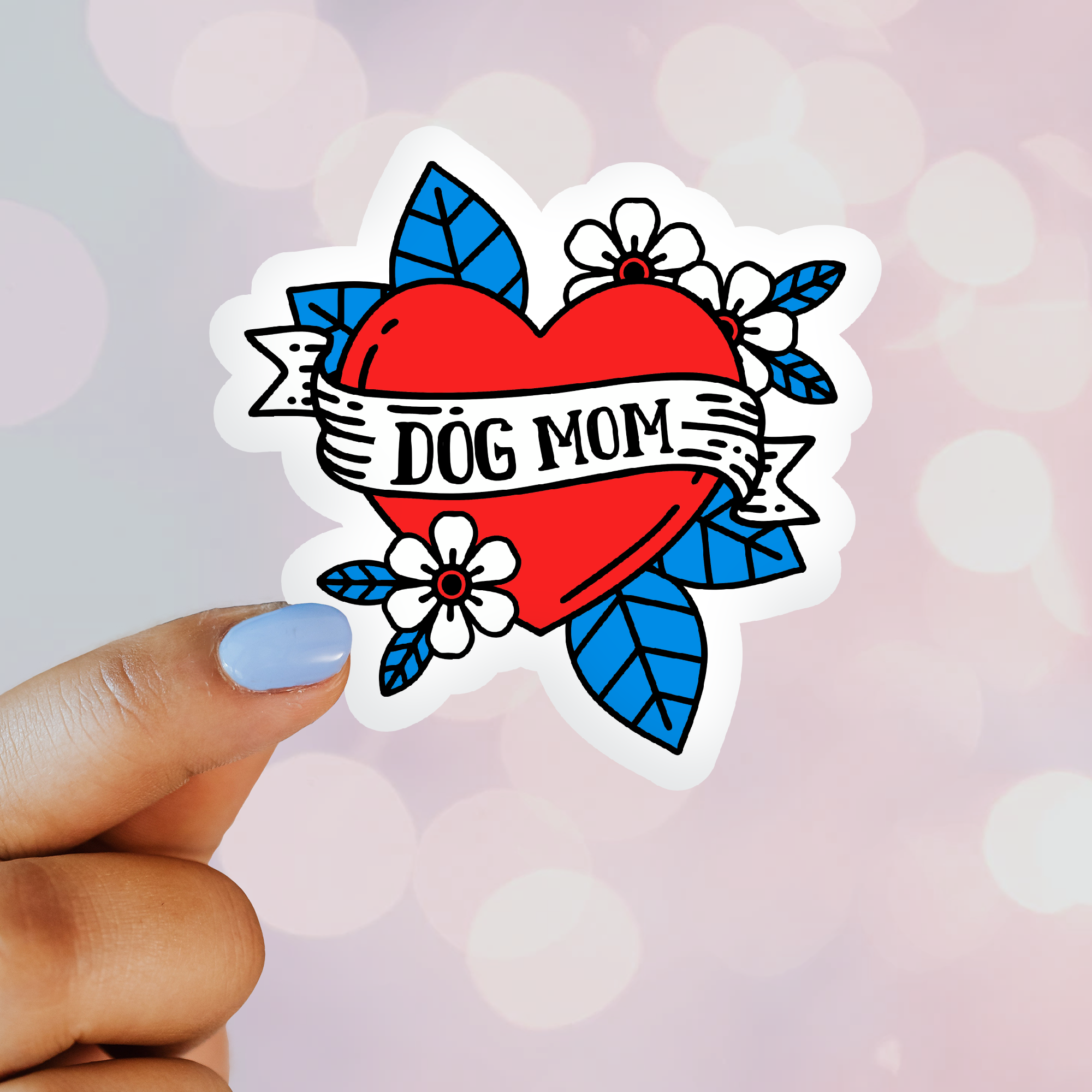 Tattoo Sailor Dog Mom Sticker