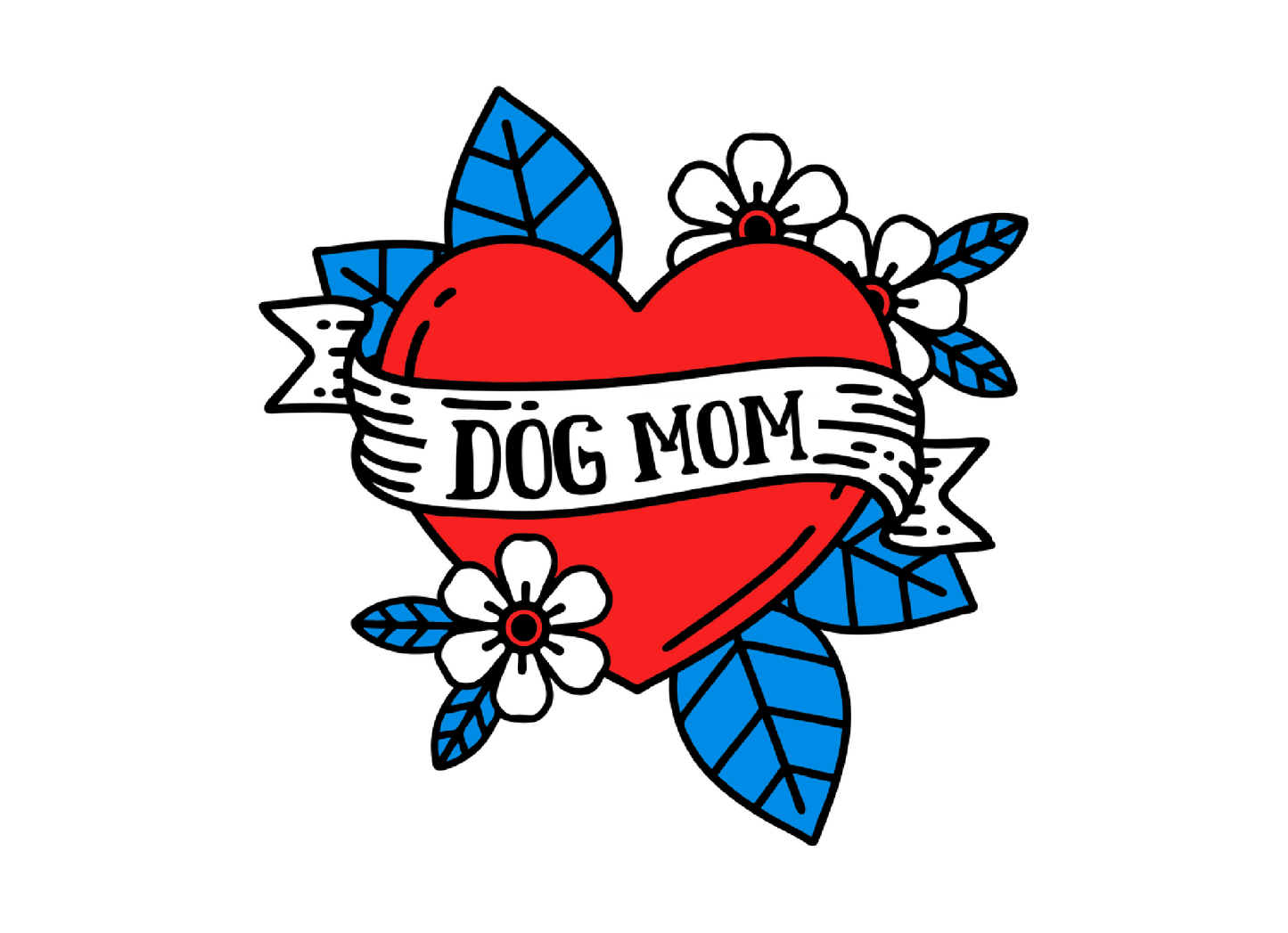 Tattoo Sailor Dog Mom Sticker